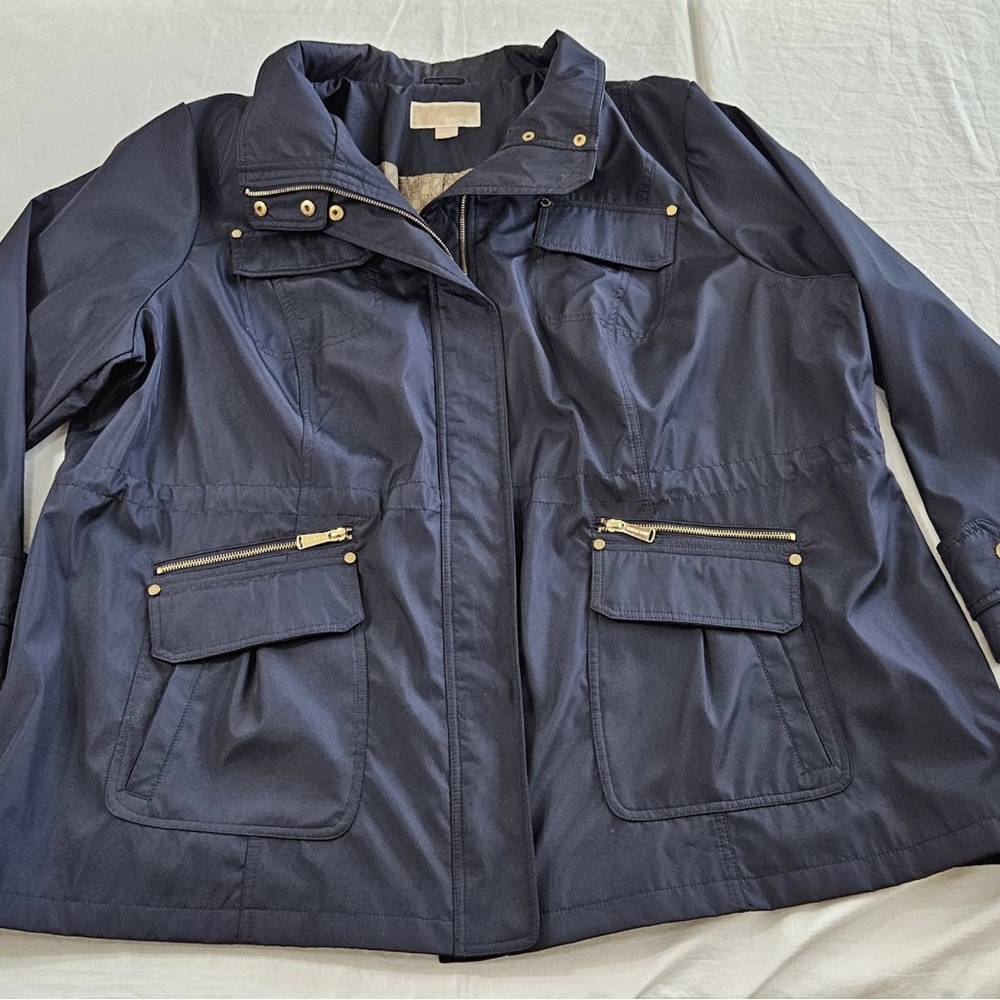 Michael Kors Dark Blue Utility Jacket Size 3X